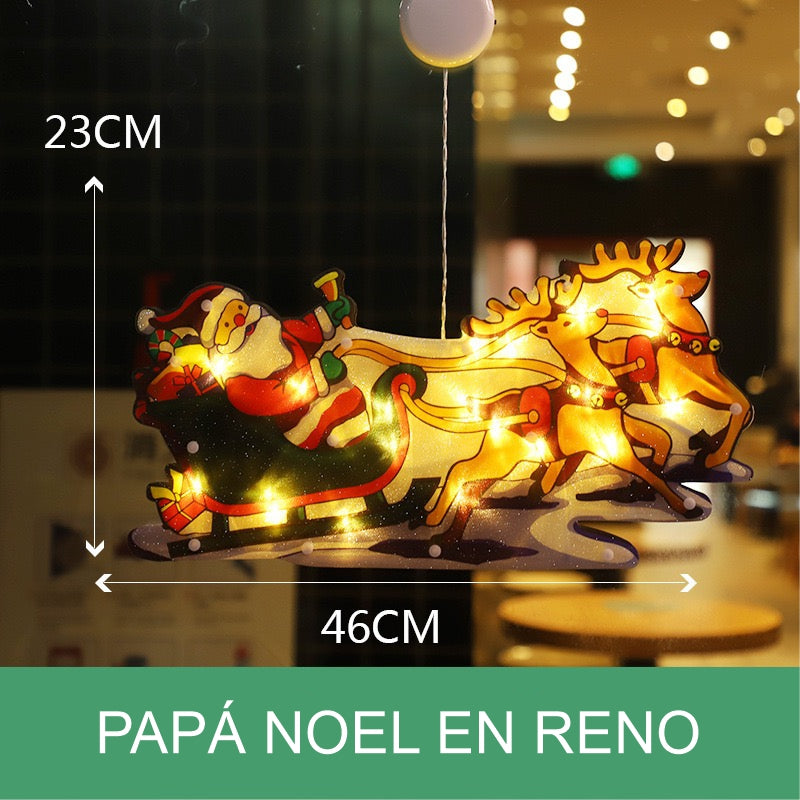 LUCES NAVIDEÑAS COLGANTES PARA VENTANA 🎅