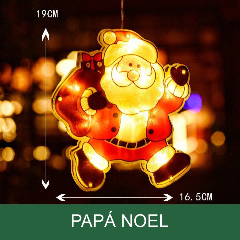 LUCES NAVIDEÑAS COLGANTES PARA VENTANA 🎅