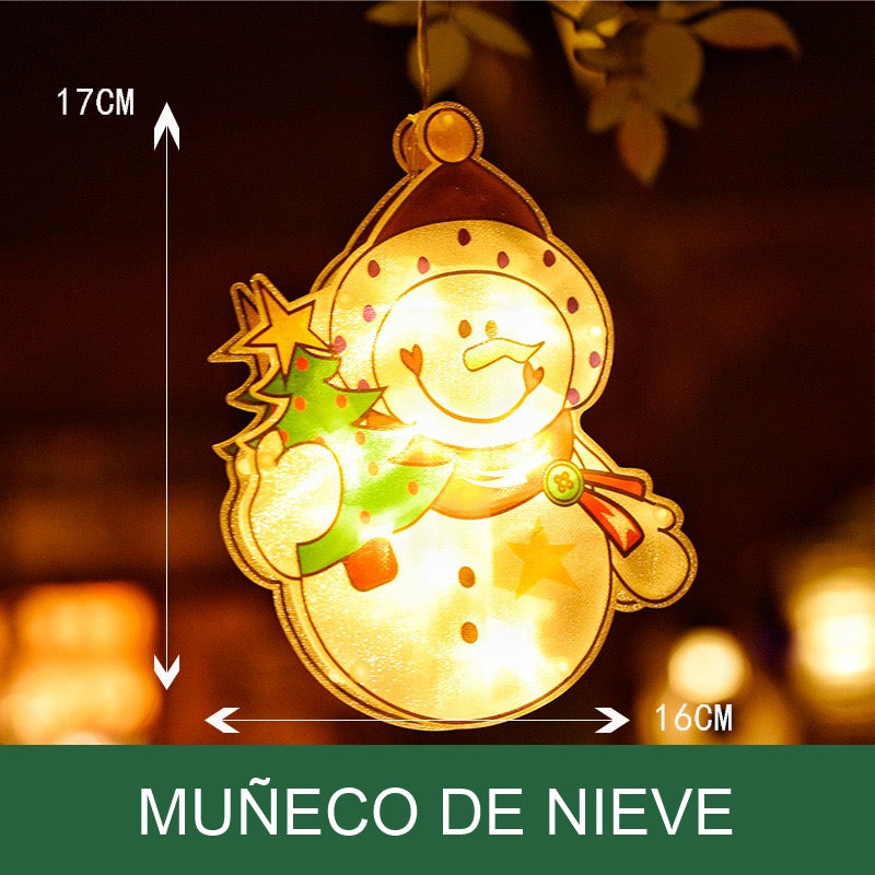 LUCES NAVIDEÑAS COLGANTES PARA VENTANA 🎅