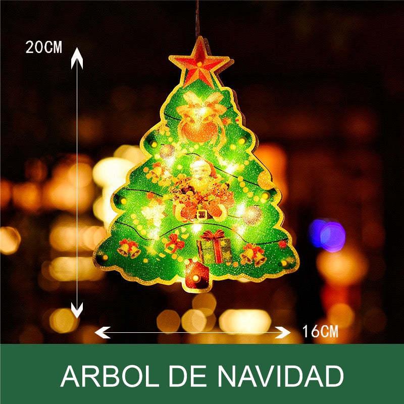 LUCES NAVIDEÑAS COLGANTES PARA VENTANA 🎅