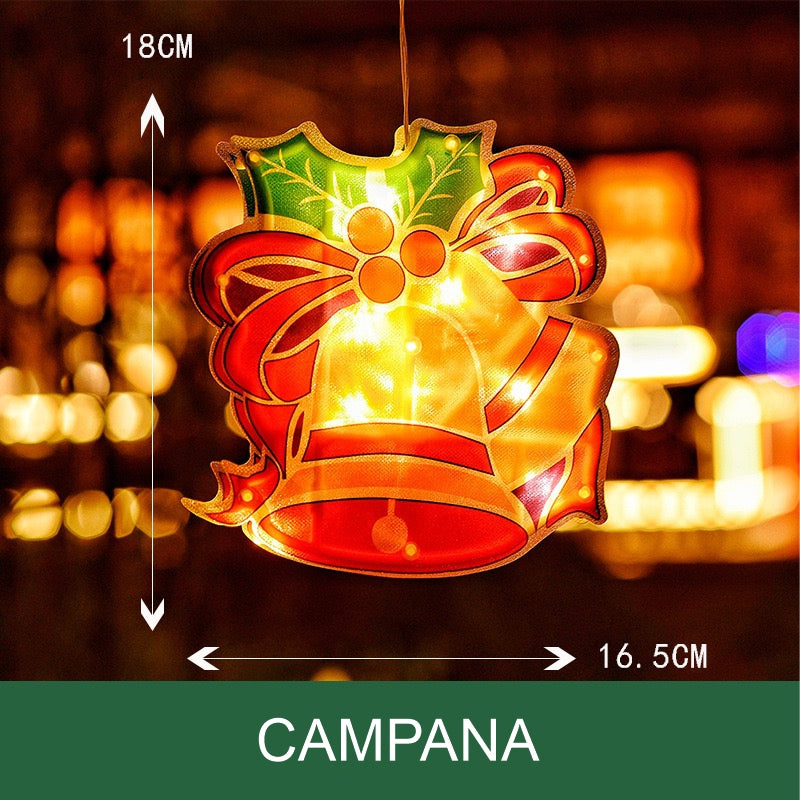 LUCES NAVIDEÑAS COLGANTES PARA VENTANA 🎅